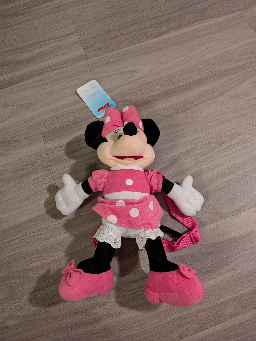 Disney Minnie Mouse Pink Plush Backpack Buddy